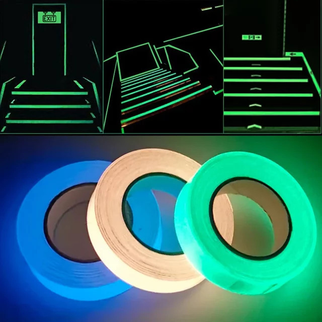 Selbstklebendes Leuchtband in Grün, 3 Meter, fluoreszierendes Sicherheitsband für Party und Dekoration - Bild 1