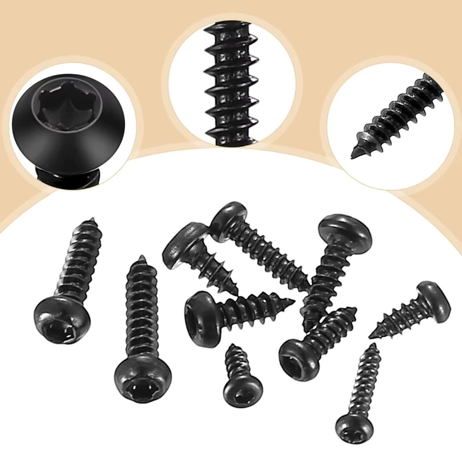 600 Stück Torx-Flachkopfschrauben-Set aus Kohlenstoffstahl in Schwarz mit M2 M2.3 M2.6 und M3 Größen - Bild 3