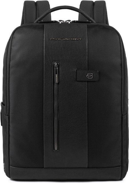 Piquadro Brief Laptoprucksack mit iPad-Fach und Diebstahlsicherung in Schwarz - Bild 1