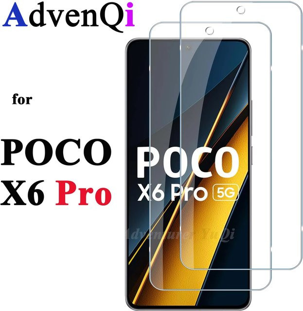 Xiaomi POCO X6 Pro Displayschutzfolie aus gehärtetem Glas, transparent, 9H HD - Bild 1