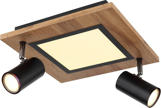 Globo LED-Deckenleuchte Ulla 3-flammig Schwarz matt, B/T/H: 30 x 30 x 18 cm - Bild 1