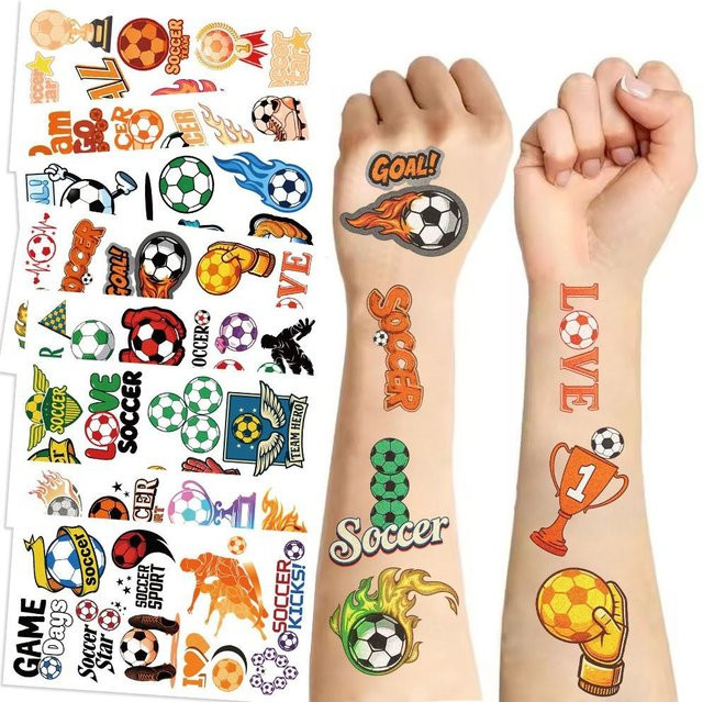 Linyi toy Fußball Temporär Tattoos Aufkleber, 10 Stück, leuchtend - Bild 1