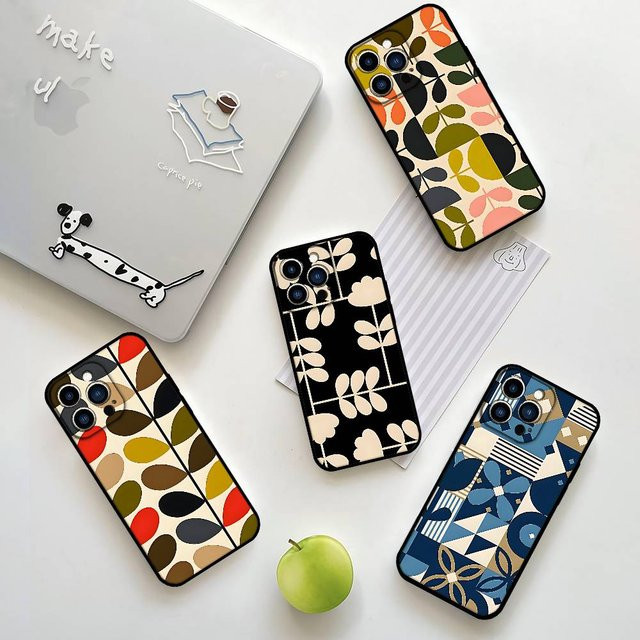 Orla Kiely Multi Stem Folio Handyhülle für iPhone 15, 14, 13, 12, 11 Pro Max und Plus in Multicolour - Bild 1