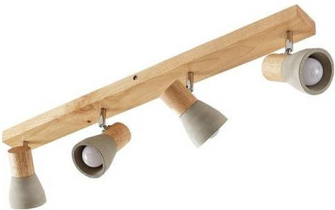 Brumberg Aufbauleuchte aus Holz und Beton in Beige und Braun mit E14 Fassung und LED-Option - Bild 1