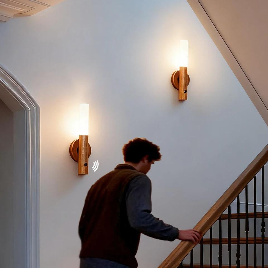 YJMP Super Lighting LED Nachtlicht mit PIR Bewegungssensor, magnetisch und wiederaufladbar, warmweiß, Farbe: Weiß - Bild 5