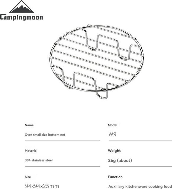CAMPINGMOON W9 Outdoor Camping Picknick-Dampfgarer-Ständer aus Edelstahl in Silber, geeignet für Schneeschalen - Bild 1