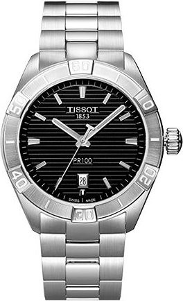 Tissot Armbanduhr, Quarz, Edelstahlgehäuse, 42 mm, Edelstahlarmband, Schwarz, Unisex - Bild 1