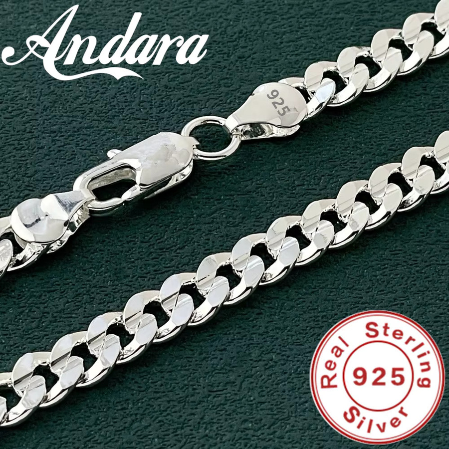 Andara Halskette 925 Silber, 7 mm, Unisex - Bild 3