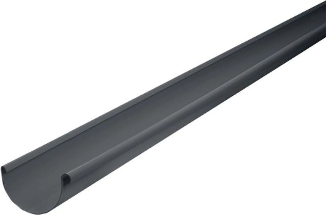 Inefa Dachrinne Halbrund aus PVC in Anthrazit mit Nennweite 100 mm und einer Länge von 200 cm - Bild 1