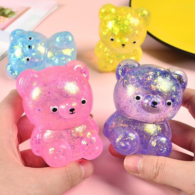 BC Pet Supplies Glitzer-Gummibärchen Squishy, Tier-Quetschspielzeug - Bild 1