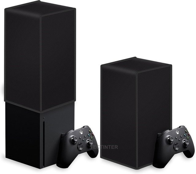 TECTINTER Staubdichte Schutzhülle für Xbox Series X in Schwarz, kratzfest für vertikale und horizontale Nutzung - Bild 1