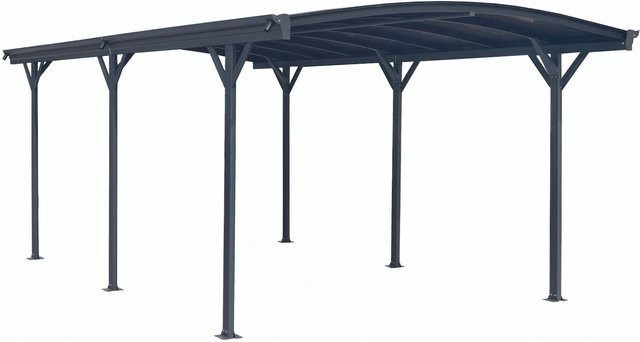 Aileenstore Design Carport London Aluminium mit Doppelstegplatten und UV-Schutz in Grau - Bild 1