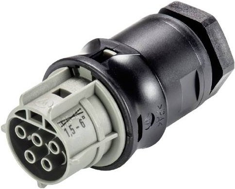 Wieland Electric 96.051.6054.3 Geräteanschluss in Grau und Schwarz - Bild 1