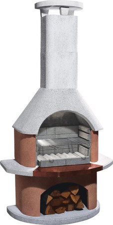 Buschbeck Gartengrillkamin San Remo Chiminea in Weiß-Terrakotta