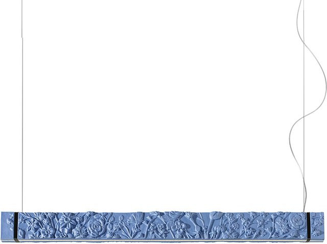 Foscarini Fregio Sospensione LED-Pendelleuchte aus Keramik und Metall in Blau - Bild 1