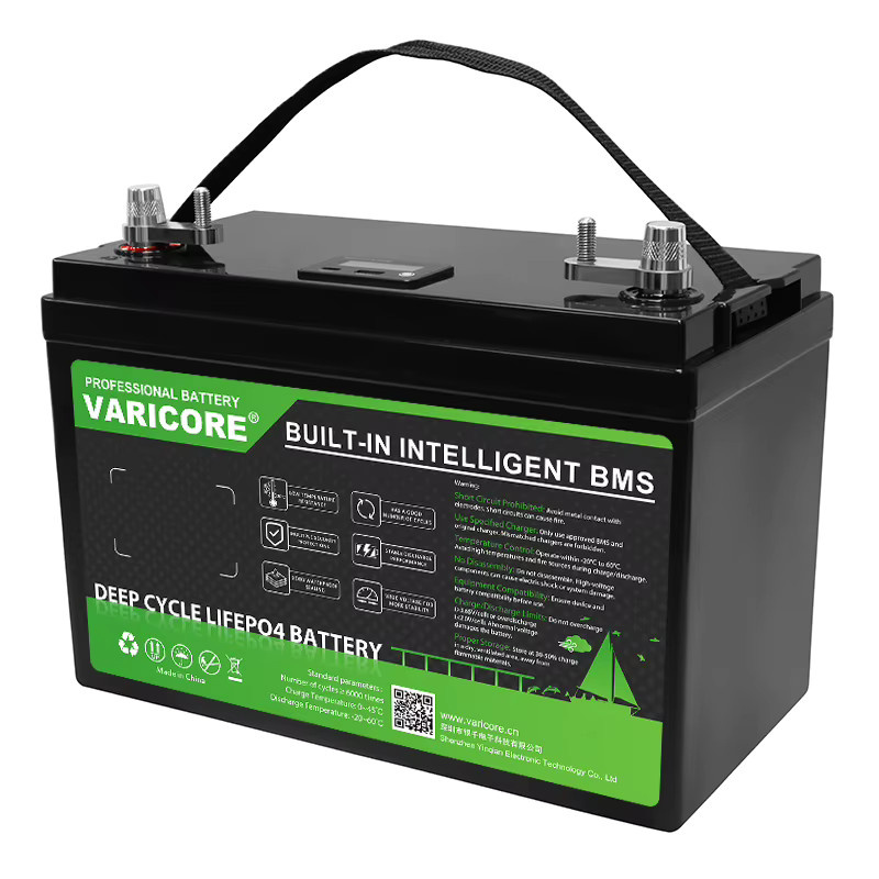 Varicore Lithium-Eisenphosphat-Batteriepack 12,8V 100Ah in Schwarz mit Wechselrichter und Ladegerät für Solaranlagen und Wohnmobile - Bild 7