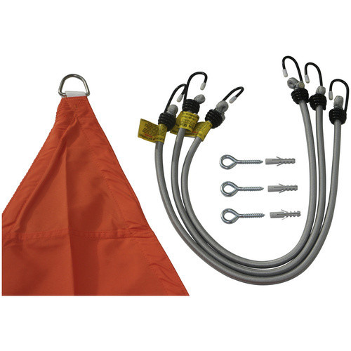 Floracord Dreiecksonnensegel aus Polyester in Terracotta mit Regenschutz, Breite: 360 cm - Bild 3
