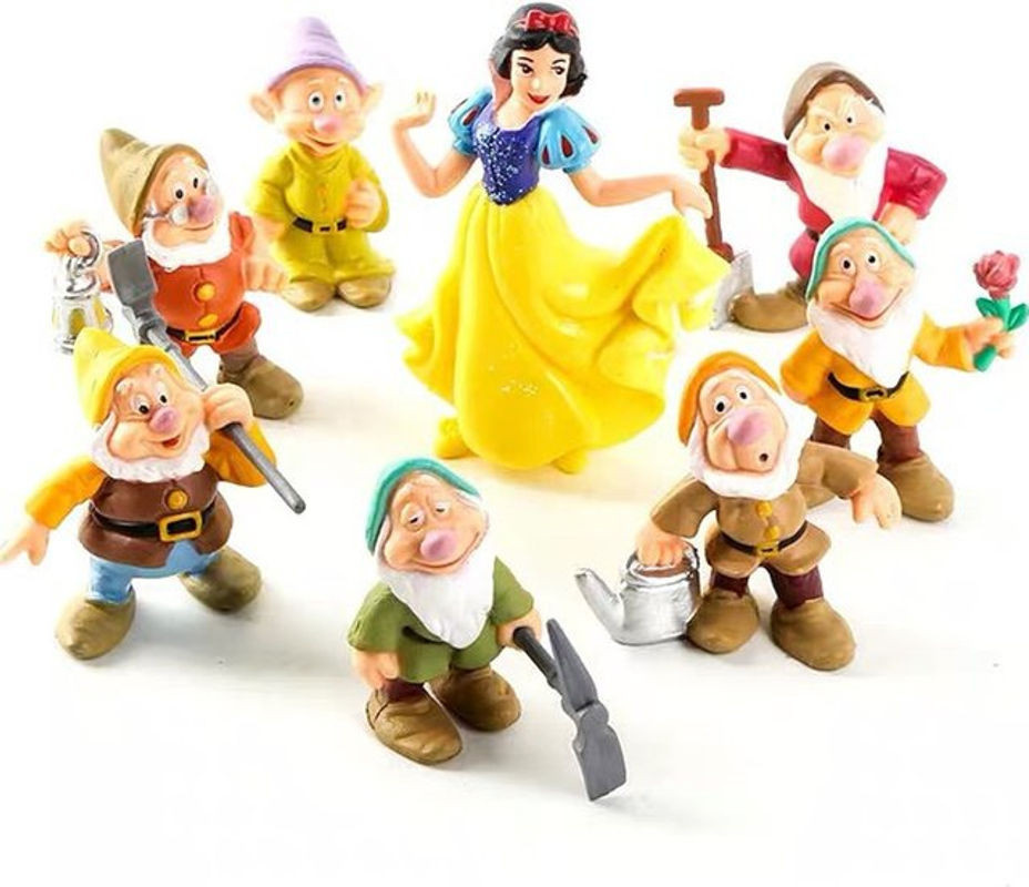 Potdemiel 8-teiliges Figurenset Schneewittchen und die sieben Zwerge aus Kunstharz, mehrfarbig - Bild 1