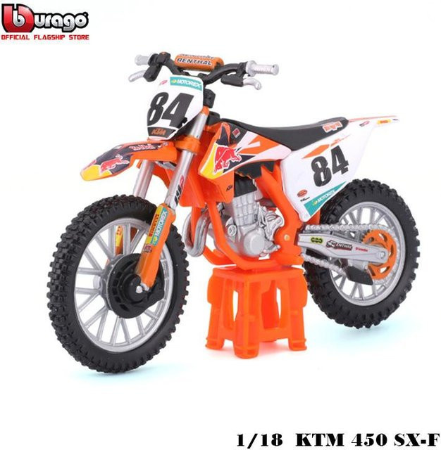 Bburago Honda Africa Twin Adventure Gsx-R1000 R Ktm 790 Adventure R Rally 450F X Diavel S Motorradmodell, 1:18, ab 14 Jahren - Bild 1