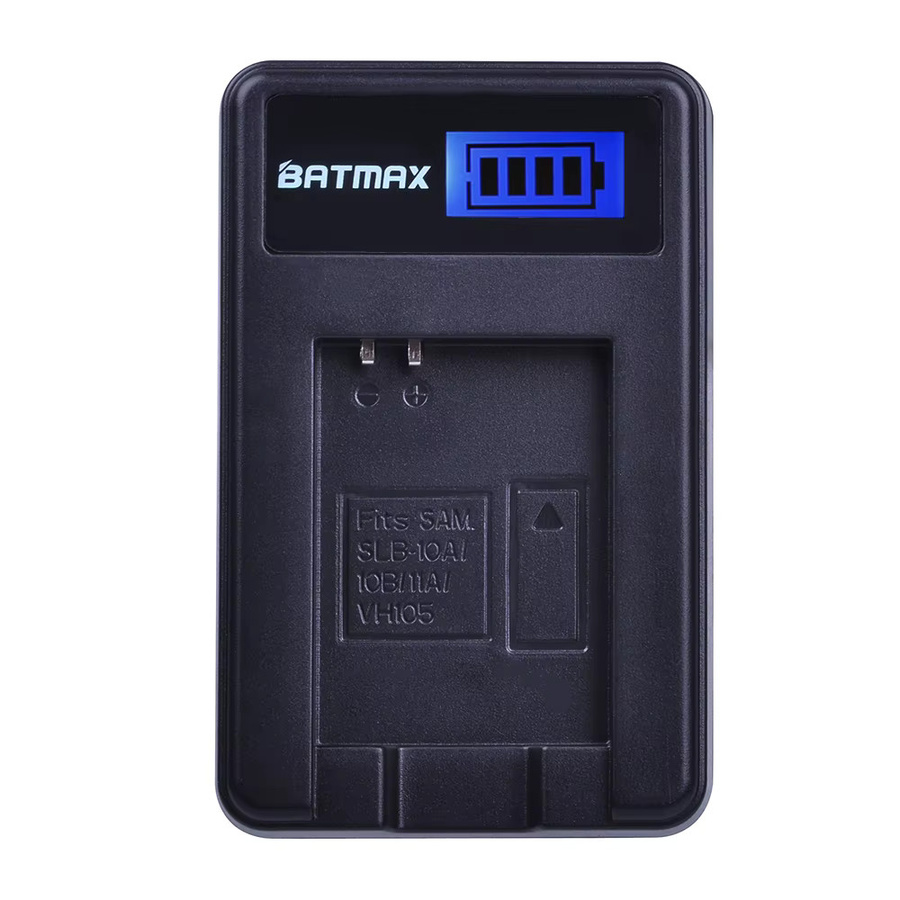 Batmax SLB-10A Akku mit LCD USB-Ladegerät in Schwarz für Samsung P800 P1000 PL50 PL51 PL55 SL420 SL502 SL620 SL720 SL820 WB700 - Bild 3