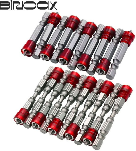 Binoax Magnetisches Schraubendreher-Bit Set PH2 Kreuzkopf, 10-teiliger Schraubendreher-Halterring für Elektro- und Hausarbeiten - Bild 1