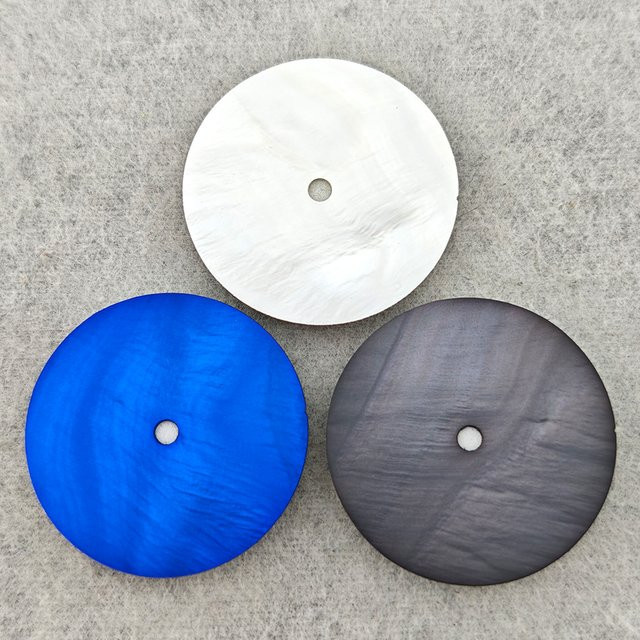 OUMASHI Zifferblatt, Perle Shell, Blau, 31 mm, für NH35/NH36 Uhrwerk - Bild 1