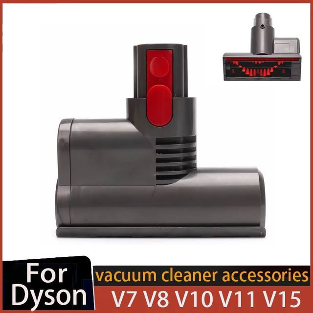 Motorisierter Mini-Werkzeugbürstenkopf für Dyson Akku-Staubsauger V7 V8 V10 V11 V15 zur Milbenentfernung in Grün und Grau, B/T/H: 14,5 x 15,0 cm - Bild 1