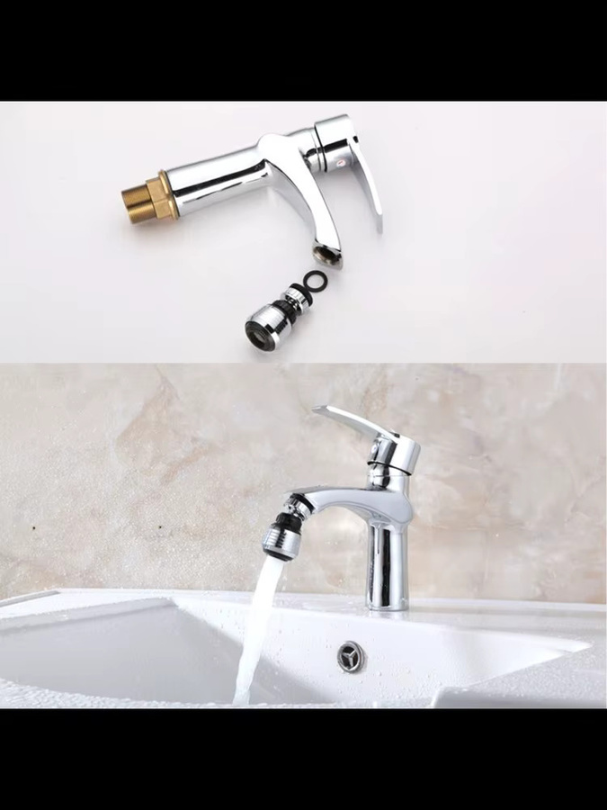 Qiilu Wasserhahn-Belüfter 360 Grad drehbar mit Spritzschutz für die Küchenarmatur - Bild 5