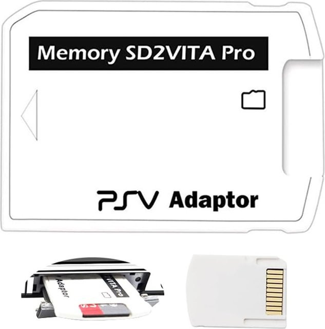SONGFINN SD2Vita Speicherkartenadapter Game Slot Converter für PS Vita 1000 und 2000, Farbe: Weiß, kompatibel mit HENkaku System - Bild 1