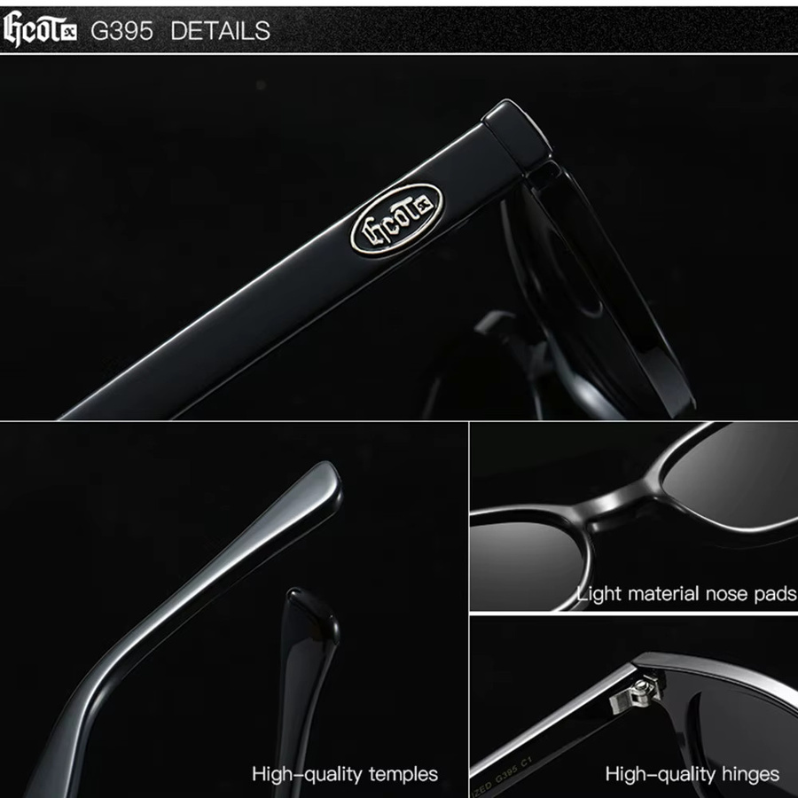 GCOTX 395 Sonnenbrille, Vollrand, polarisiert, Unisex, schwarz - Bild 3