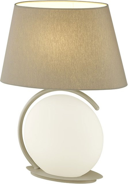 Bankamp Nana 5053 Tischleuchte in Beige mit Glas- und Stoffschirm und E27 Fassung - Bild 1