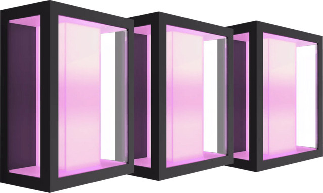 Philips Hue Impress LED Wandleuchte 3er-Pack White & Color Ambiance in Schwarz und Weiß - Bild 1