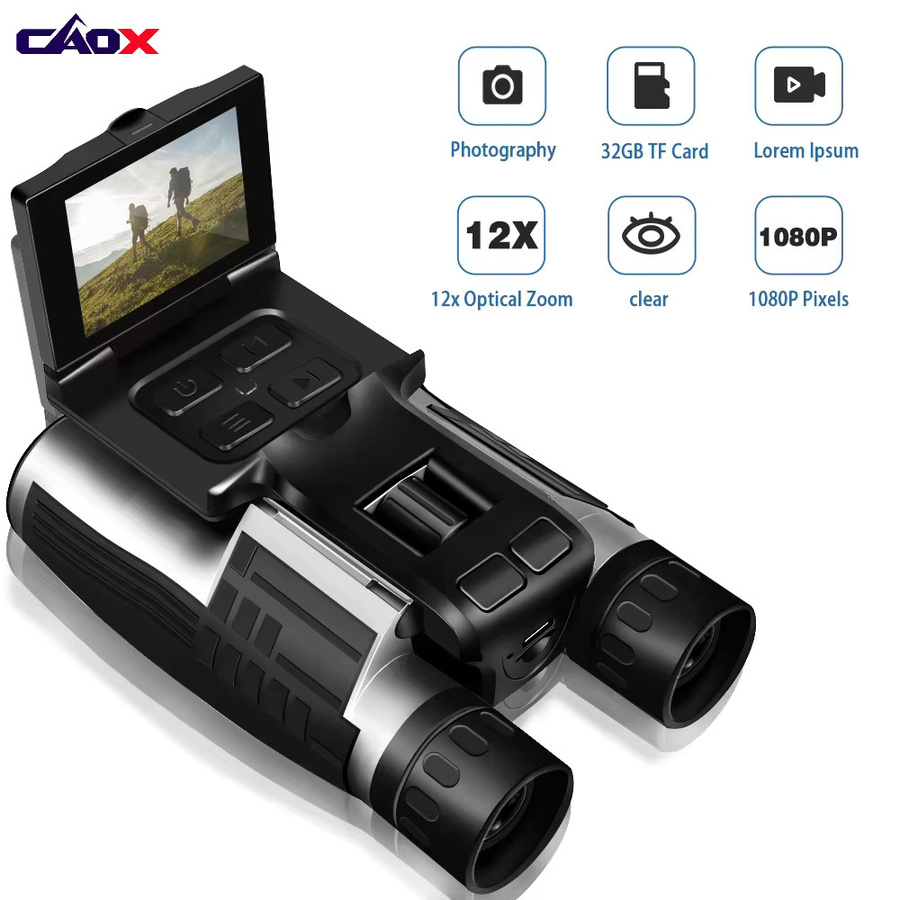 CAOX DT40 2.5K HD Fernglas-Kamera mit 48MP, 12X optischem Zoom und 8X digitalem Zoom, Teleskop für Outdoor und Camping - Bild 4
