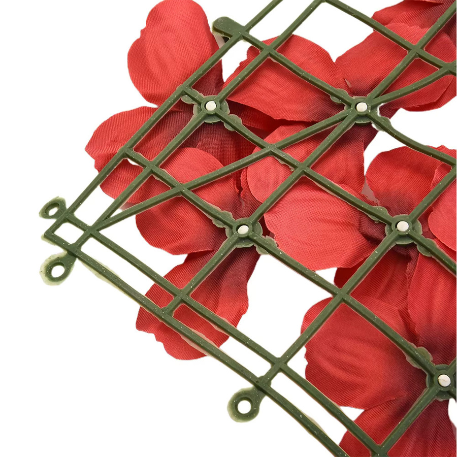 Künstliche Kirschblüten Blattplatten als Sichtschutz für Garten, Balkon und Außenbereich in Rot - Bild 3