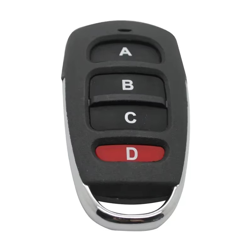 Universal 4 Tasten Garage Türöffner Fernbedienung zum Klonen für Auto und Tor, 433 MHz, Schwarz - Bild 2