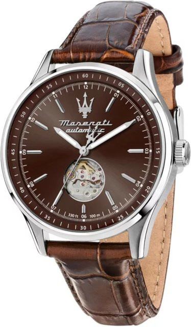 Maserati Herrenuhr Sorpasso, Automatik, Edelstahl, Leder, 42 mm, 10 ATM - Bild 1