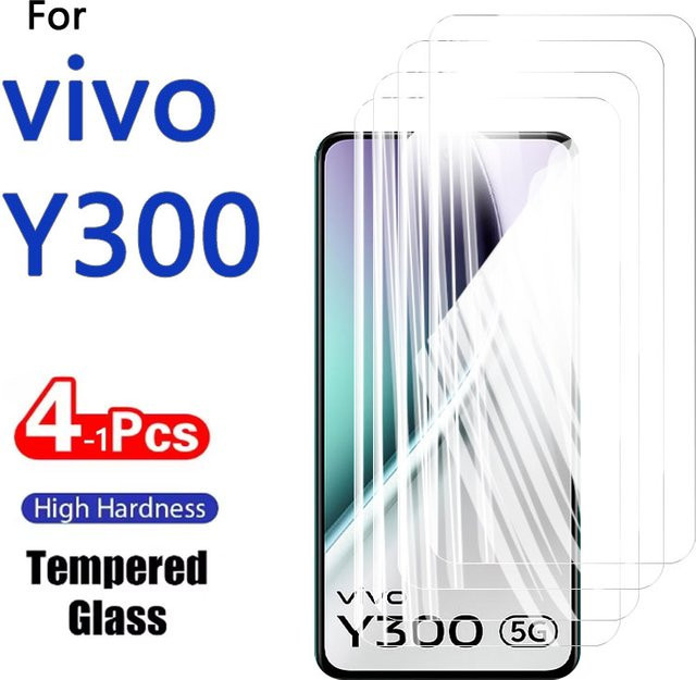 HD Displayschutzfolie aus gehärtetem Glas für Vivo Y300, transparent, kratzfest und fingerabdruckresistent - Bild 1