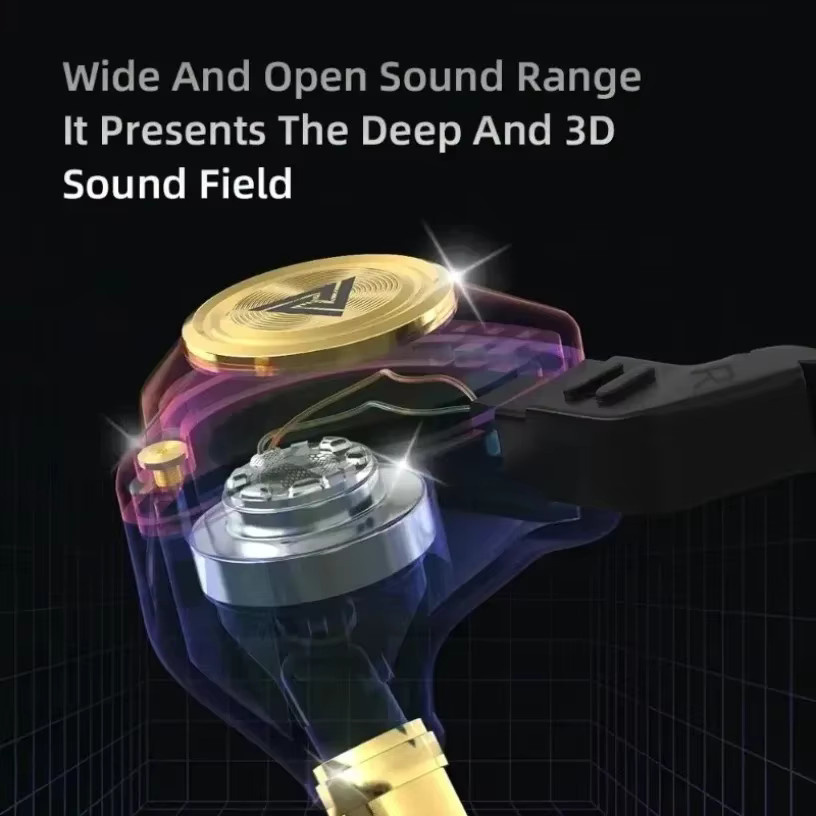 QKZ CK5 Kabelgebundene In-Ear-Kopfhörer mit Mikrofon und Lautstärkeregelung für HiFi-Stereo-Sound und tiefen Bass - Bild 4