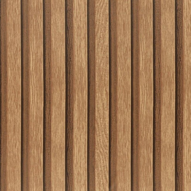 Selbstklebende Holzlatten-Tapete von KALYNN in Braun, wasserfestes Vinyl-Kontaktpapier im rustikalen Streifen-Design für Wohnzimmer und Schlafzimmer - Bild 1