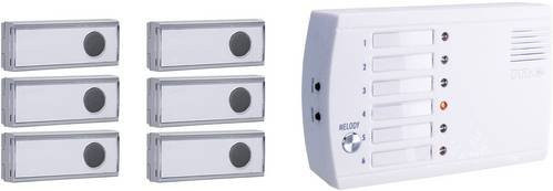 M-e modern-electronics FRS-106.1 Funkklingel Funk-Ruf-System in Weiß mit Netzbetrieb - Bild 1