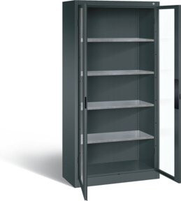 C+P Werkzeugschrank Acurado in Anthrazitgrau mit Sichtfenstern aus Acrylglas, H 195,0 cm x B 93,0 cm x T 40,0 cm - Bild 1