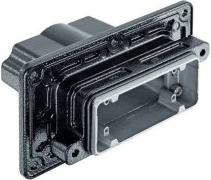 Harting Wanddurchführungsgehäuse 19400161119 in Schwarz aus Aluminium - Bild 1