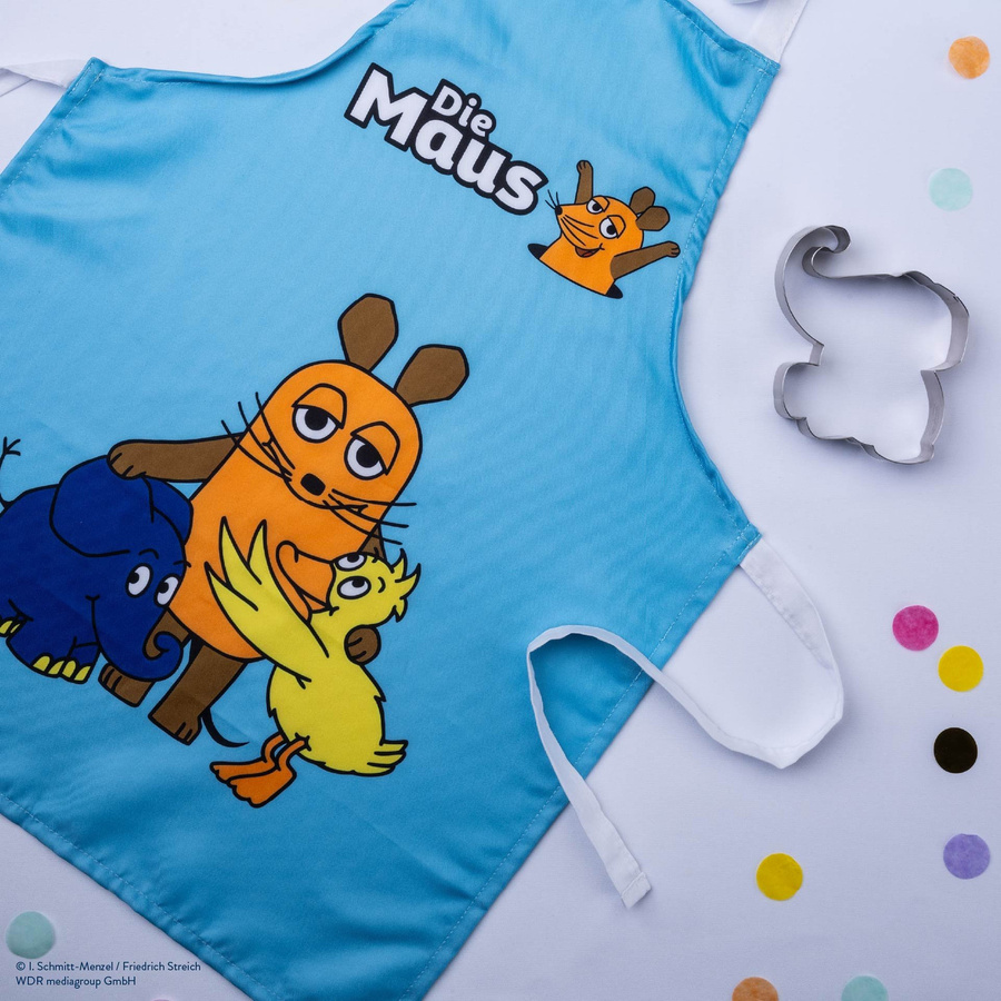 Dr. Oetker Kochschürze für Kinder mit Die Maus Motiv in Blau, waschbar bei 40 Grad - Bild 2