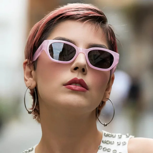 BLUEMOKY Cat-Eye Sonnenbrille, Vollrand, pink, Damen, Kunststoff - Bild 1