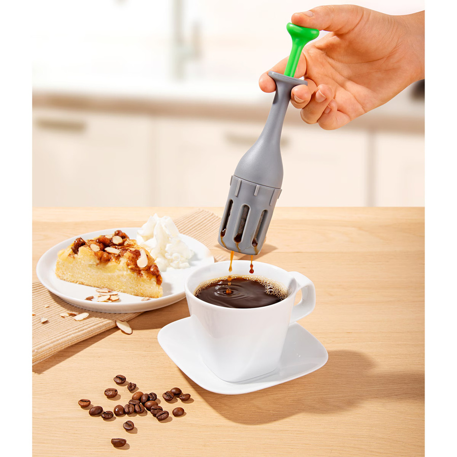 Genialo Kaffee-Presse Express, 2er-Set, Grau, rund, aus Kunststoff und Metall - Bild 2