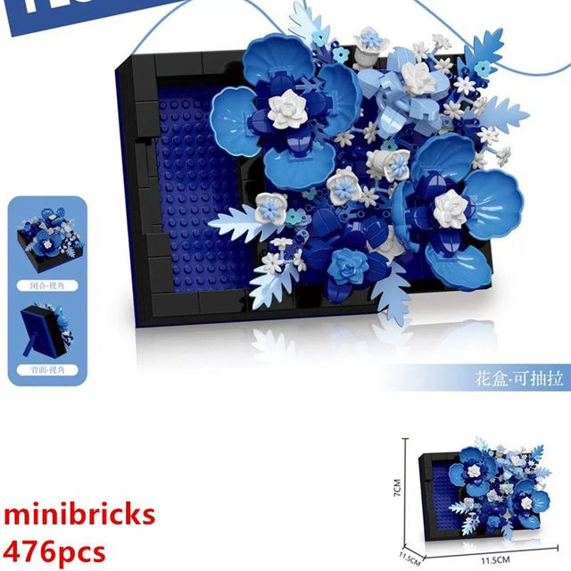 Bai Fen Bai Dolls and Toys Rose Hibiskus Blumen Malerei, Bausteine Modell, ab 6 Jahren - Bild 1