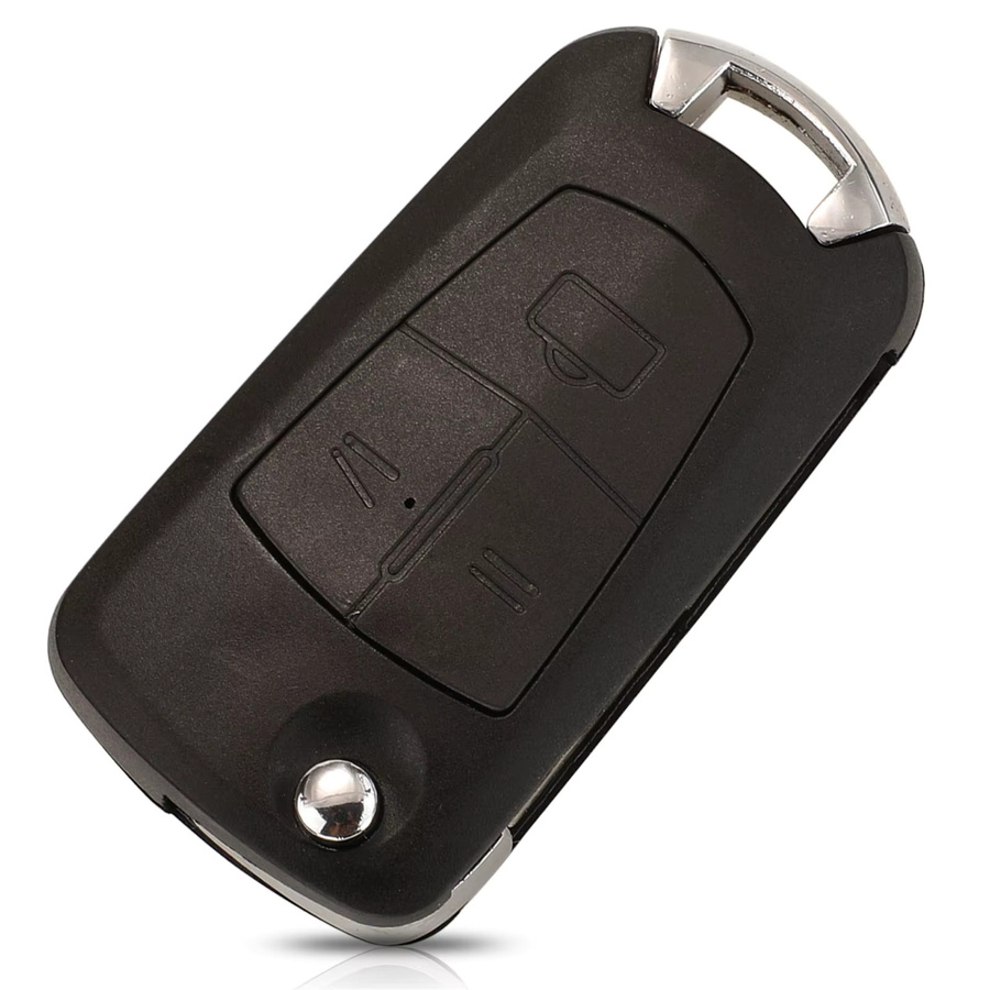 Jingyuqin Upgrade Fernbedienung Gehäuse mit 3 Tasten für Opel Vauxhall Corsa D Astra Vectra Zafira Signum in Schwarz inklusive hu100/43/46 ym28 Klinge - Bild 2