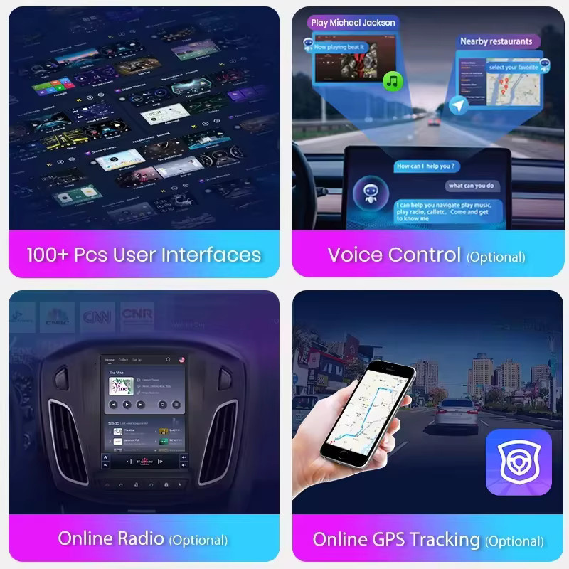 Junsun Android Autoradio im Tesla-Style für Opel Insignia und Buick Regal 2009-2013 mit 9,7 Zoll vertikalem Bildschirm, kabellosem Carplay und Wi-Fi, Schwarz - Bild 4