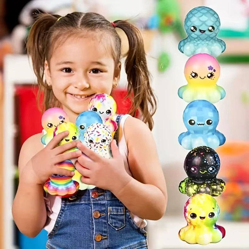 GSF Oktopus Slow Squishy Spielzeuge, Meerestiere, 6-teiliges Set - Bild 2