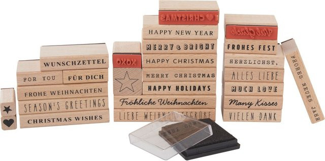 Rico Design Paper Poetry XL Stempelset Merry Christmas mixed type Liebe Weihnachtsgrüße - Bild 1